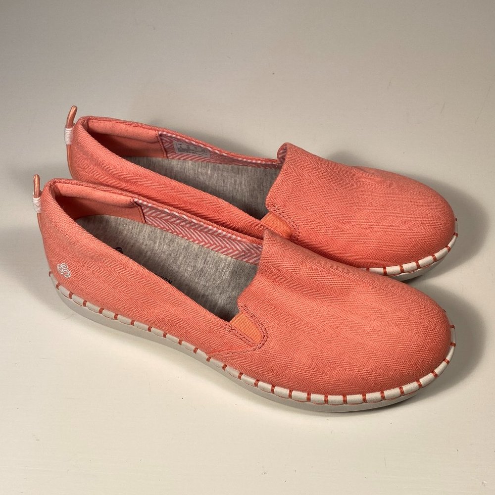 Clarks Cloud Steppers Canvas Flats Women Size 7.5